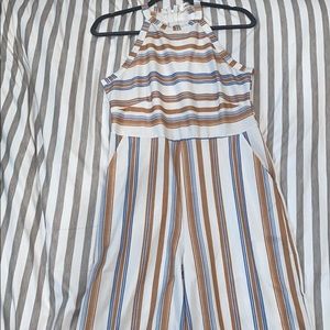 White, Blue & Mustard Casual Jumper